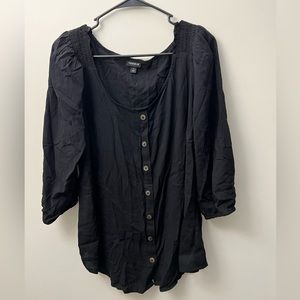 Button shirt-Black
